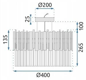 Závěsné svítidlo TOOLIGHT APP1481-1C, 4 světelné body, patice E14