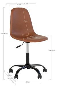 Designová kancelářská židle Myla vintage hnědá