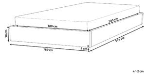Manželská postel 180 cm DIJON (s roštem a úl. prostorem) (šedá). 1007235