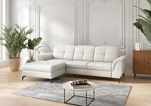 ROHOVÁ SEDAČKA, textil, kůže, bílá Sit & More - Sedací soupravy, Online Only