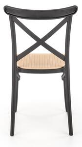 Jídelní židle Nikola, ratan / černá