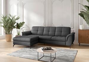 ROHOVÁ SEDAČKA, textil, kůže, černá Sit & More - Sedací soupravy, Online Only
