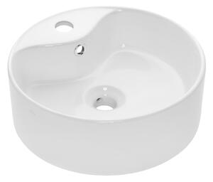 Invena Granada umyvadlo 47x47 cm kulatý na pult bílá lesk CE-45-001