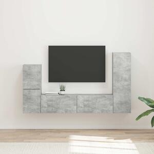 Sestava TV skříněk 4 ks Betonově šedá Kompozitní dřevo 3409027