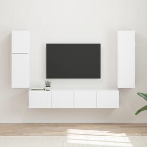 Sestava TV skříněk 4 ks Bílá Kompozitní dřevo 3409033