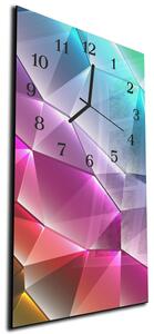 Nástěnné hodiny 30x60cm geometrické barevné malování - plexi