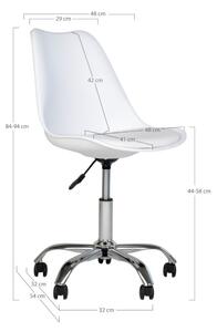 Designová kancelářská židle Maisha bílá
