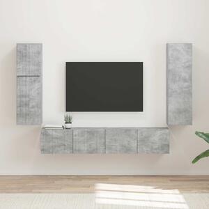 Sestava TV skříněk 4 ks Betonově šedá Kompozitní dřevo 3409036