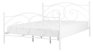 Manželská postel 180 cm DIROU (s roštem) (bílá). 1007238