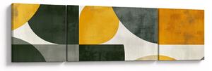 Obraz - Abstrakce v olivové barvě (170x50 cm)