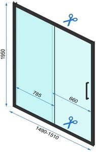 Rea Rapid Slide sprchové dveře 150 cm posuvné REA-K5617