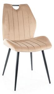 Jídelní židle Arco Velvet, béžová / černá