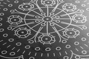 Obraz ručně kreslená Mandala v černobílém provedení