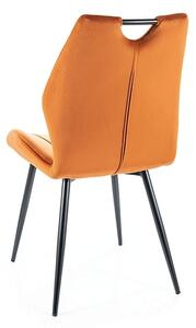 Jídelní židle Arco Velvet, oranžová / černá