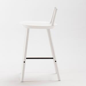 Bílá barová židle z masivu EMKO Naïve