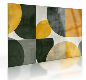 Skleněný obraz - Abstrakce v olivové barvě (70x50 cm)