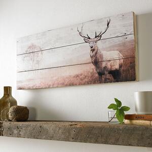 Dřevěný obraz Graham & Brown Stag, 70 x 30 cm
