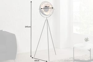 Designová stojanová lampa Atelier 145 cm černo-stříbrná