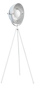 Designová stojanová lampa Atelier 145 cm bílo-stříbrná