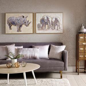 Ručně malovaný obraz Graham & Brown Elephant Family, 80 x 60 cm