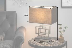 Designová stolní lampa Calanthe 56 cm stříbrná