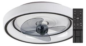 Rabalux Černé stropní LED svítidlo s ventilátorem Horacio 470mm 67W CCT s DO 71009