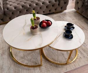 Konferenční stolek Portafino, mramor / zlatá