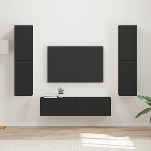 Sestava TV skříněk 6 ks Černá Kompozitní dřevo 3409124