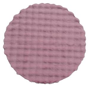 UMĚLÁ KOŽEŠINA, pink - Kulaté koberce