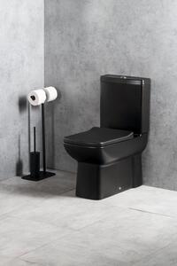 Gedy, FLORIDA stojan s držákem na toaletní papír a WC kartáčem, černá matná, 733214