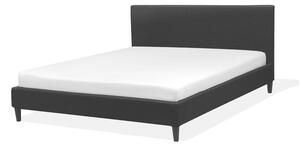 Manželská postel 160 cm FUTTI (s roštem) (černá). 1007260