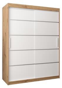 Šatní skříň 150 cm Verika 1 150 (dub artisan + bílá)