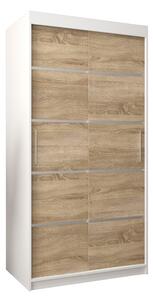 Šatní skříň 100 cm Verika 1 100 (bílá + dub sonoma)