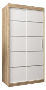 Šatní skříň 120 cm Verika 1 120 (dub sonoma + bílá)