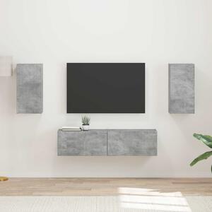 Sestava TV skříněk 4 ks Betonově šedá Kompozitní dřevo 3409153