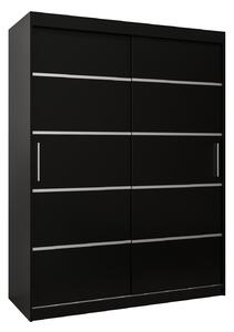Šatní skříň 150 cm Verika 1 150 (černá). Akce -17%