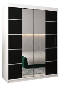 Šatní skříň 150 cm Verika 4 150 (bílá + černá)