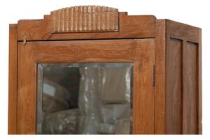 Šatní skříň se zrcadlem vyrobená z teakového dřeva, 73x47x190cm