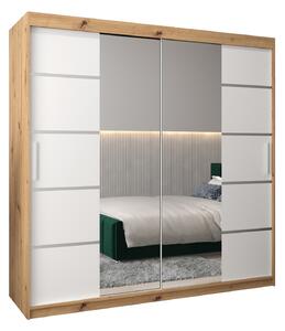 Šatní skříň 200 cm Verika 4 200 (dub artisan + bílá)