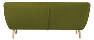 Zelená sametová pohovka Mazzini Sofas Sardaigne, 188 cm