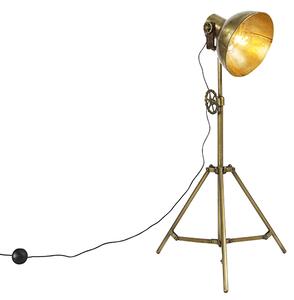 Průmyslová stojací lampa trojnožka bronzová - Mangoes