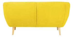 Žlutá sametová pohovka Mazzini Sofas Sardaigne, 158 cm