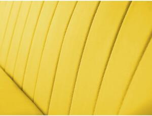 Žlutá sametová pohovka Mazzini Sofas Sardaigne, 158 cm