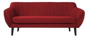 Červená sametová pohovka Mazzini Sofas Toscane, 188 cm