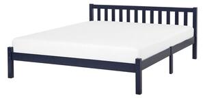 Manželská postel 160 cm FLORIS (s roštem) (modrá). 1007274