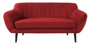 Červená sametová pohovka Mazzini Sofas Toscane, 158 cm