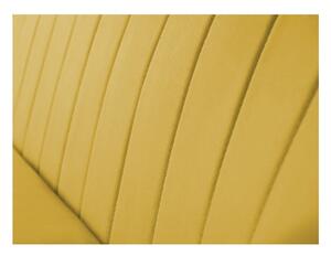 Žlutá sametová pohovka Mazzini Sofas Toscane, 158 cm