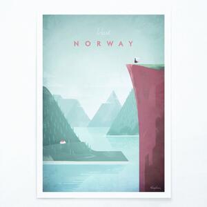 Plakát Travelposter Norway, A3