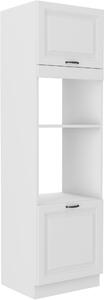 Vysoká skříňka pro vestavnou a mikrovlnou troubu Stilo 60 DPM-210 2F Barva korpusu: Dub artisan, Barva dvířek: Bílá