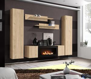 Obývací stěna Ferryhill HJ FY M1 (dub jackson hickory) (s biokrbem)